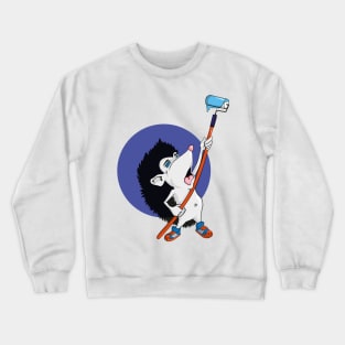 hedgehog painter Crewneck Sweatshirt